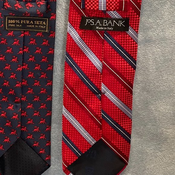 Bundle of 3 100% Silk Used Neckties Made in Italy - Picture 7 of 10